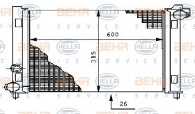 Hella 8MK376712041 - RADIADOR SEAT IBIZA - MALAGA